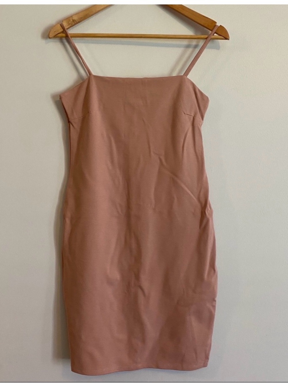 Revamped Blush Pink Spaghetti Strap Mini Dress